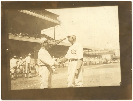 1919 World Series Photograph of Pat Moran & Kid Gleason Shaking Hands